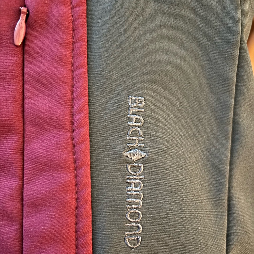 Black Diamond Double Diamond 2 Tone Plum & Gray Full Zip Jacket Size M - Picture 10 of 14